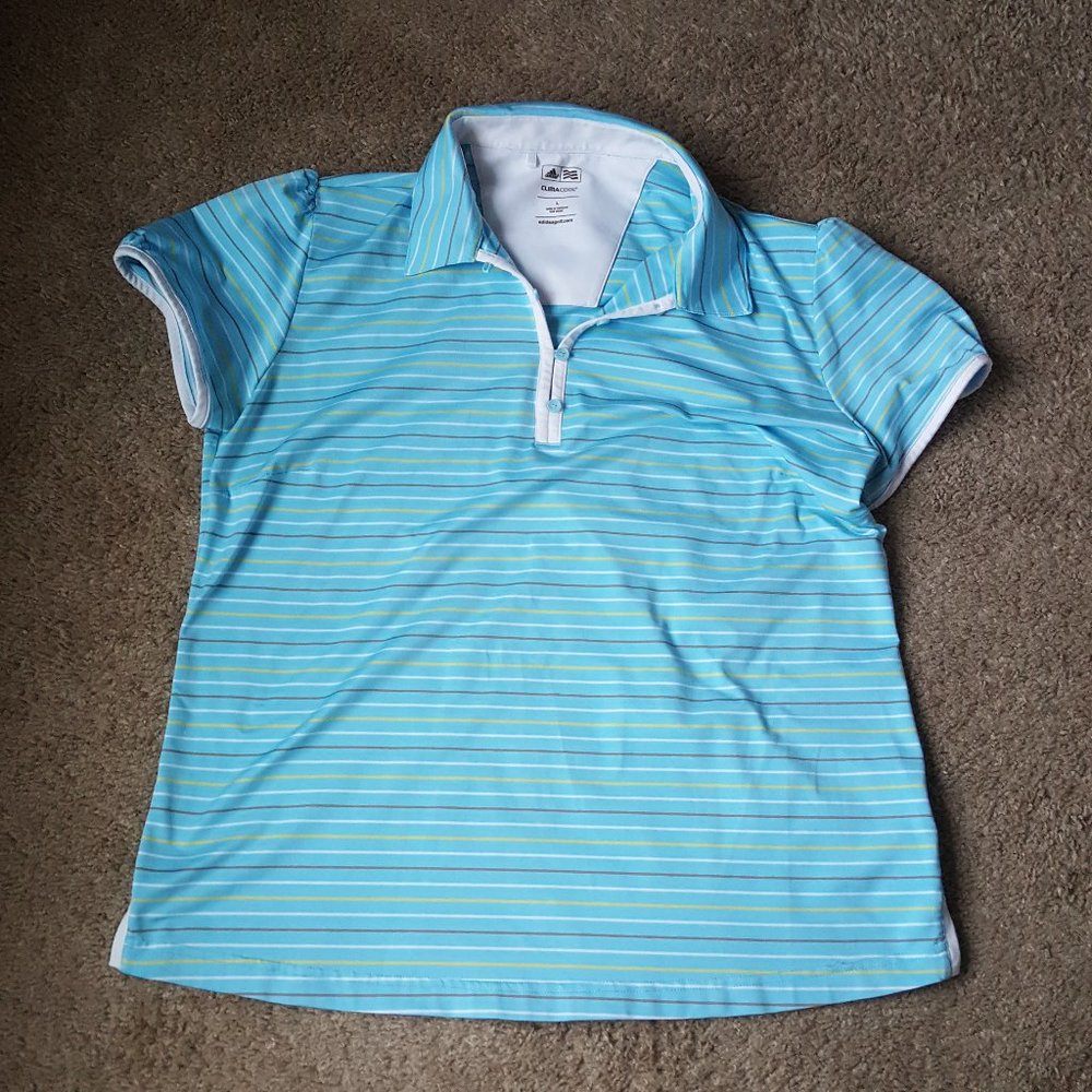 Blue Striped Golf Shirt